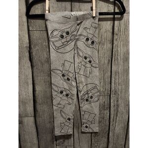 Disney Star Wars Baby Yoda Gray Leggings Size‎ 4/5